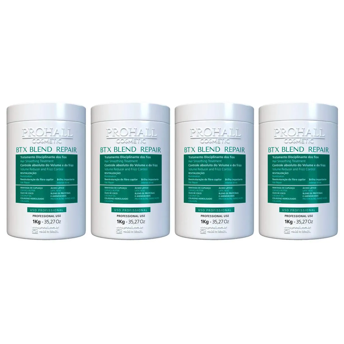 KIT 4 BLEND REPAIR PROHALL 1KG CADA BTX REDUZ VOLUME TRATA