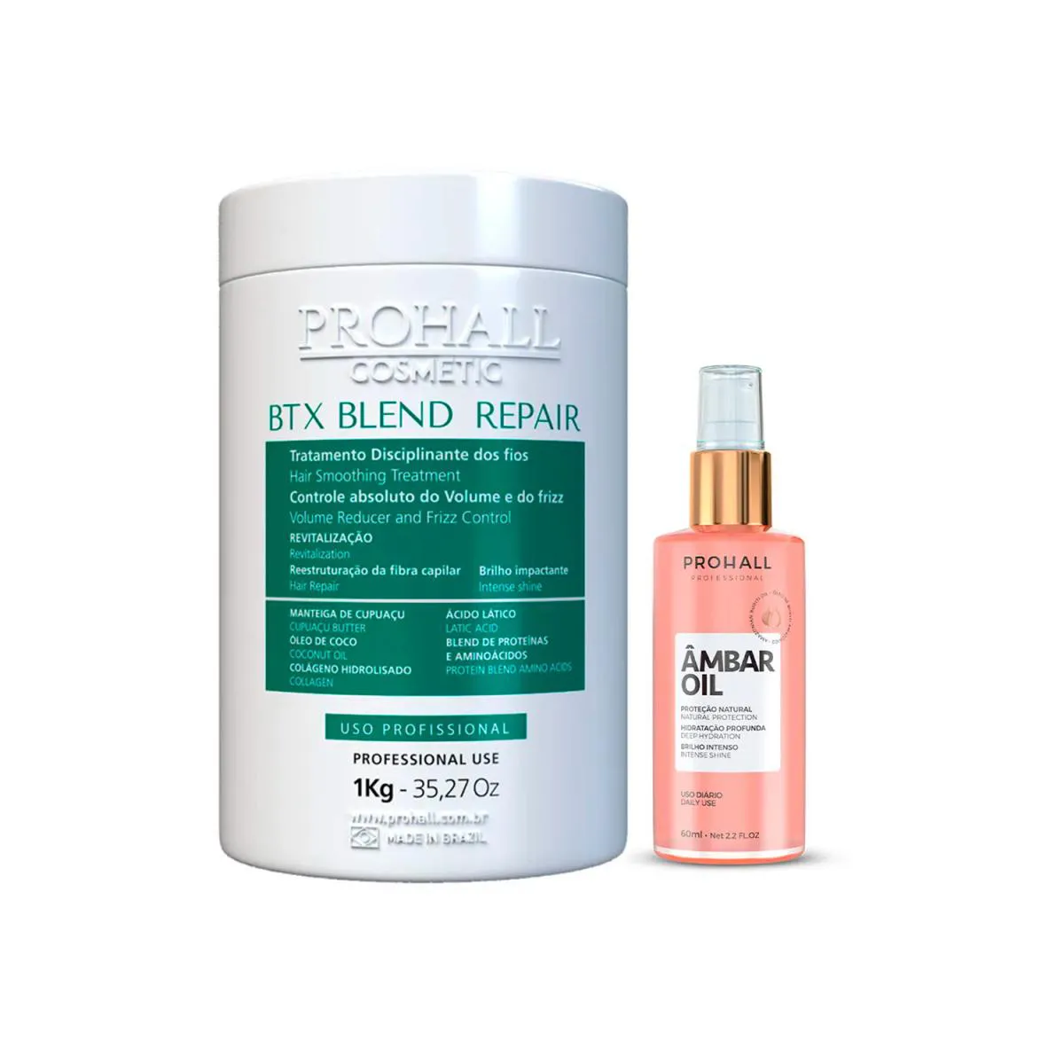 BLEND REPAIR BTX CAPILAR 1KG + AMBAR OIL PROHALL 60ML
