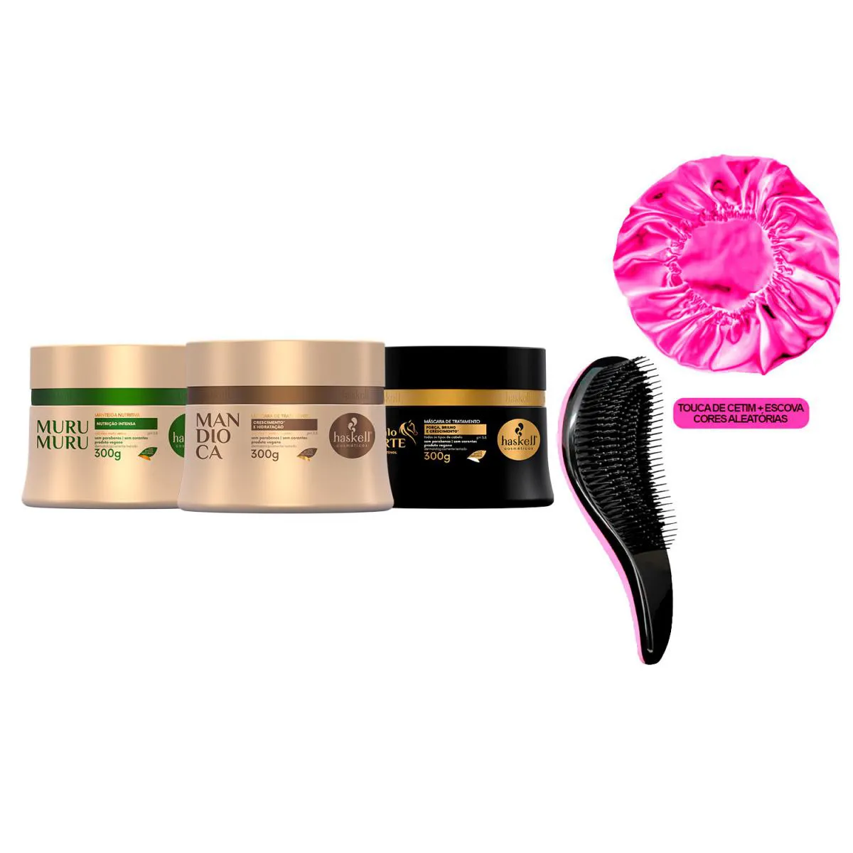 HASKELL MANDIOCA MURUMURU CAVALO FORTE 300G +ESCOVA/TOUCA