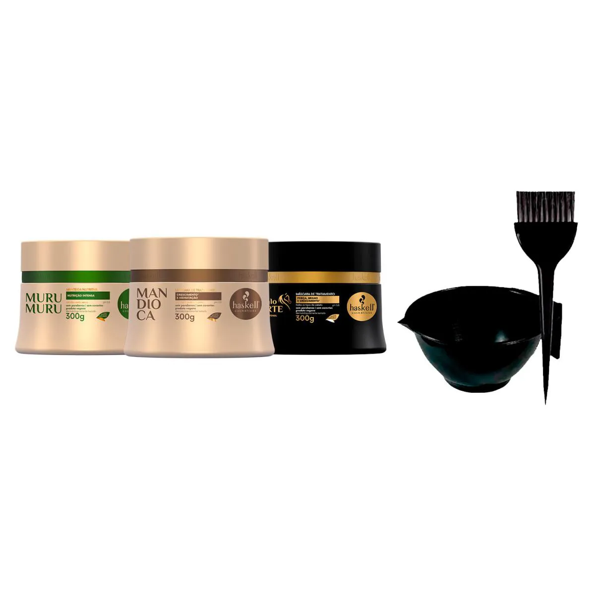 HASKELL MANDIOCA MURUMURU CAVALO FORTE 300G +CUMBUCA/PINCEL