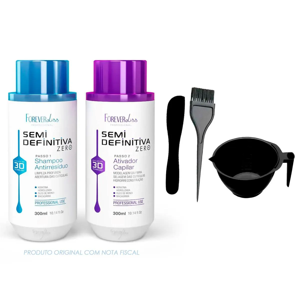 SEMI DEFINITIVA 300ML FOREVER LISS + CUMBUCA PINCEL ESPáTULA