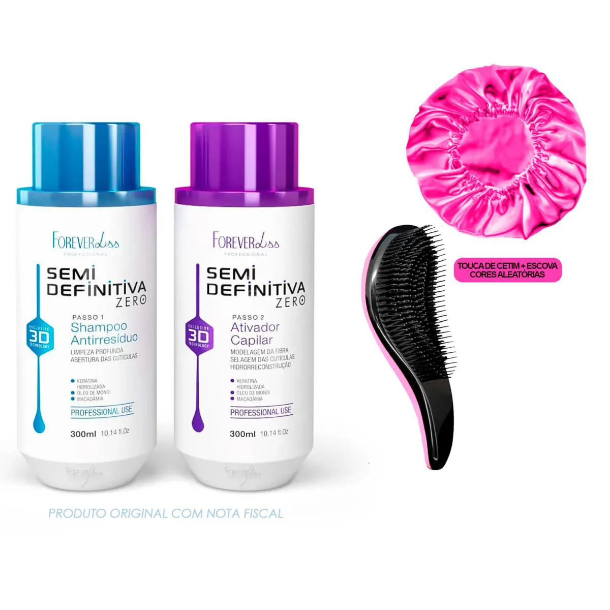 SEMI DEFINITIVA FOREVER LISS ORIGINAL 2X300ML +ESCOVA/TOUCA