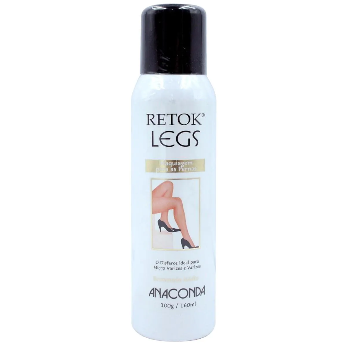 RETOK LEGS MAQUIAGEM SPRAY PARA PERNAS ANACONDA MéDIA 150ML
