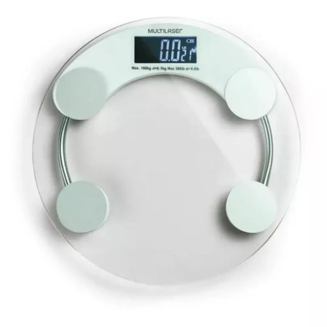 Balança Digital Eatsmart Vidro Multilaser Eatsmart Hc039 Cor Branco Bateria