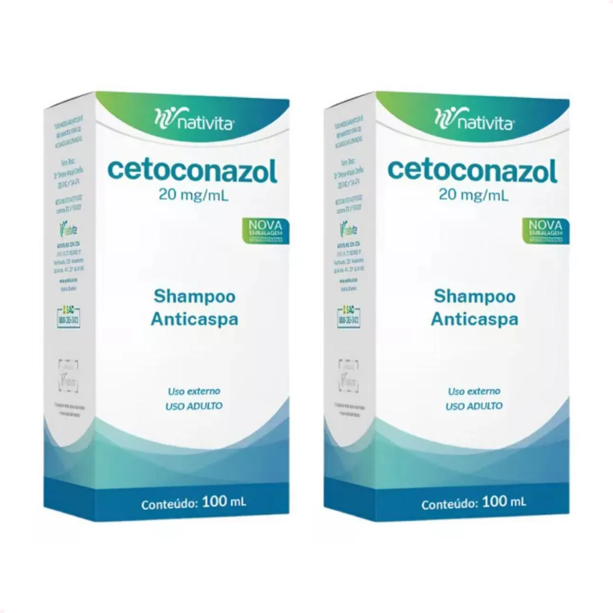 KIT COM 2 - SHAMPOO ANTICASPA COCEIRA NATIVITA 100 ML - FULL