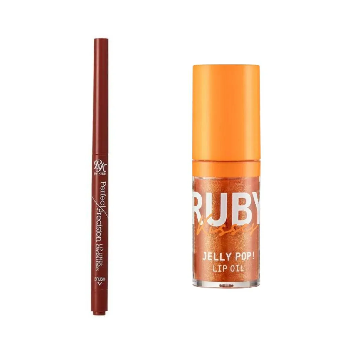 KIT RUBY KISSES LáPIS GINGERBREAD+JELLY POP LIP OIL GRAZED POP
