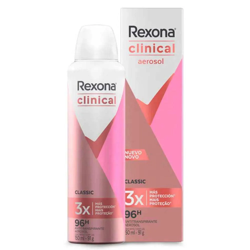DESODORANTE REXONA AERO CLINICAL CLASSIC 150ML
