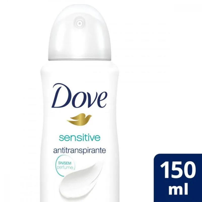 DESODORANTE ANTITRANSPIRANTE AEROSOL DOVE SENSITIVE 150ML