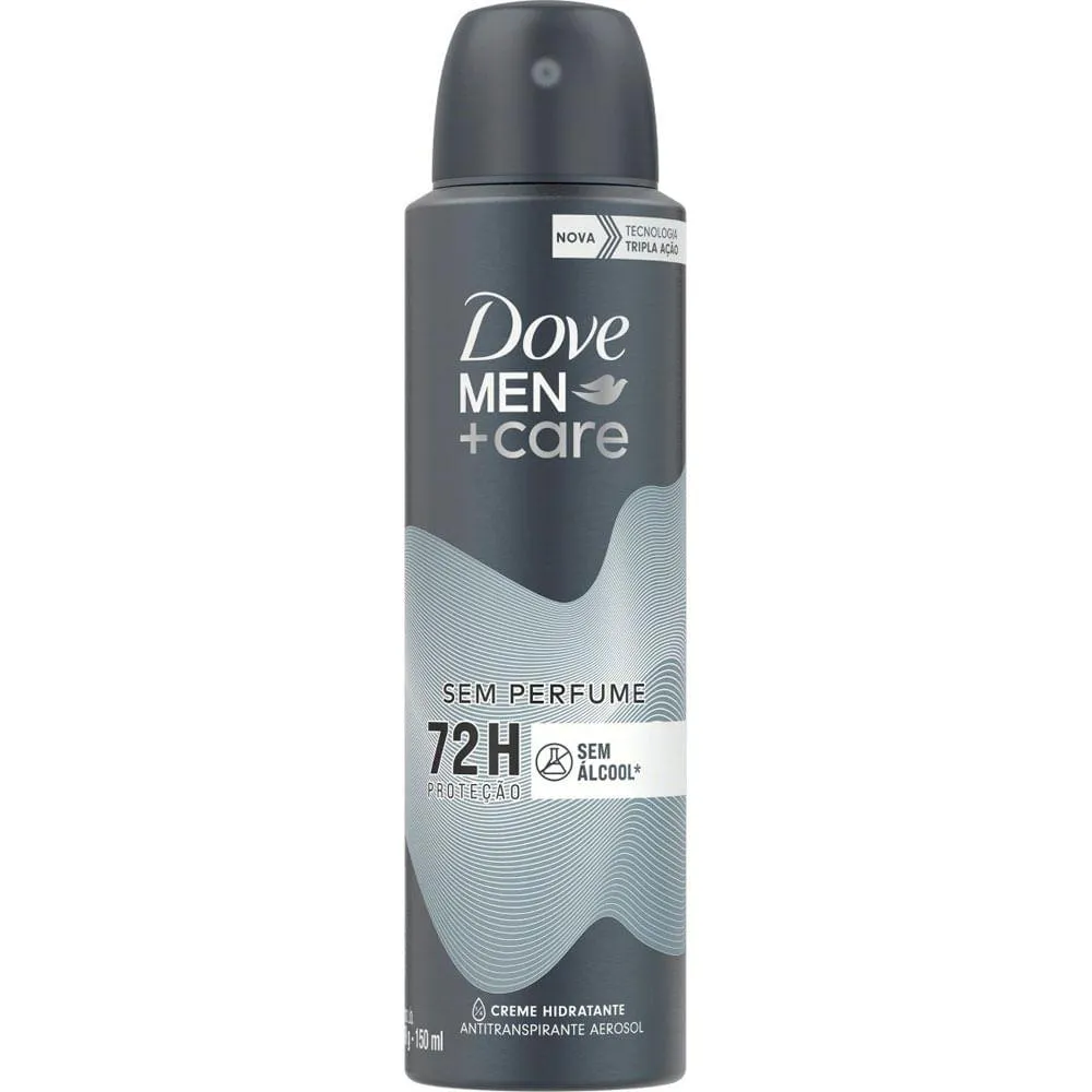 DESODORANTE ANTITRANSPIRANTE DOVE AEROSOL MEN+CARE SEM PERFUME 150ML