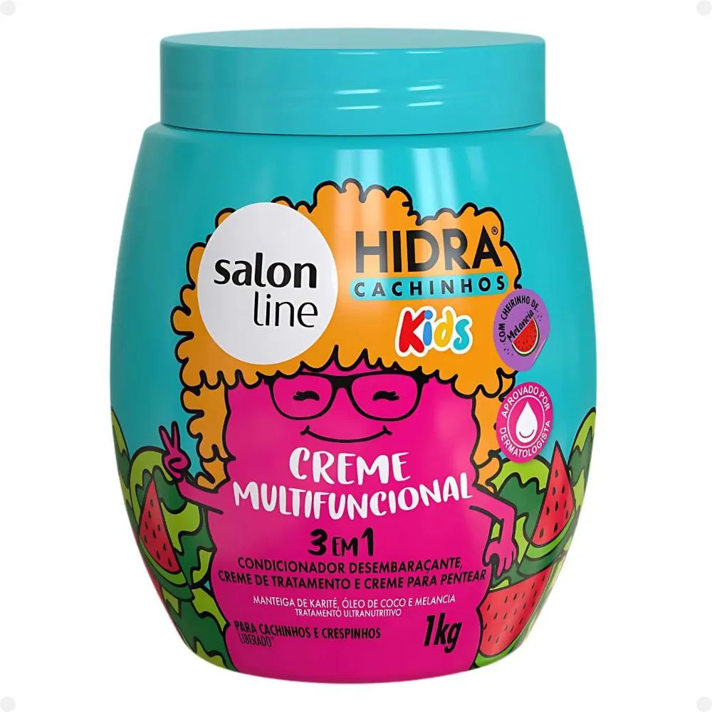 CREME MULTIFUNCIONAL 3 EM 1 SALON LINE KIDS HIDRA CACHINHOS 1KG