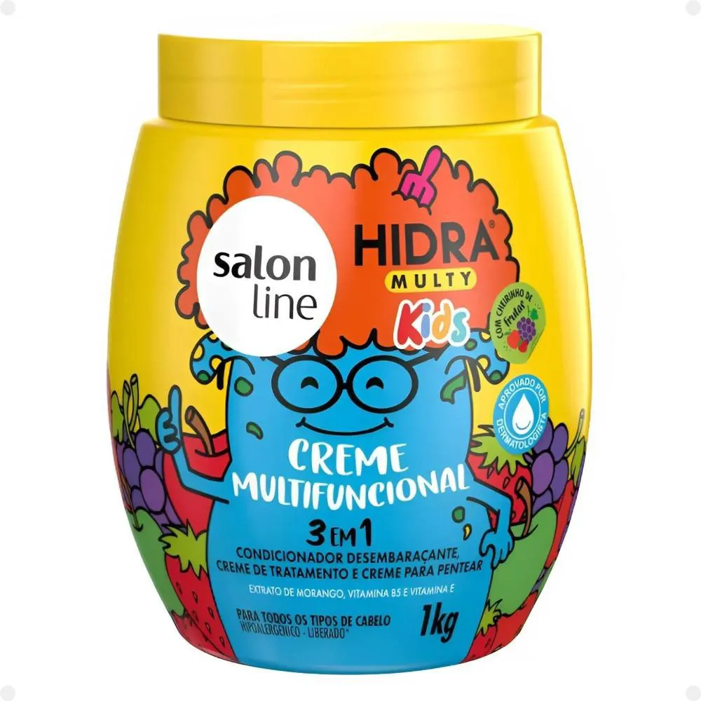 CREME MULTIFUNCIONAL 3 EM 1 SALON LINE KIDS HIDRA MULTY 1KG