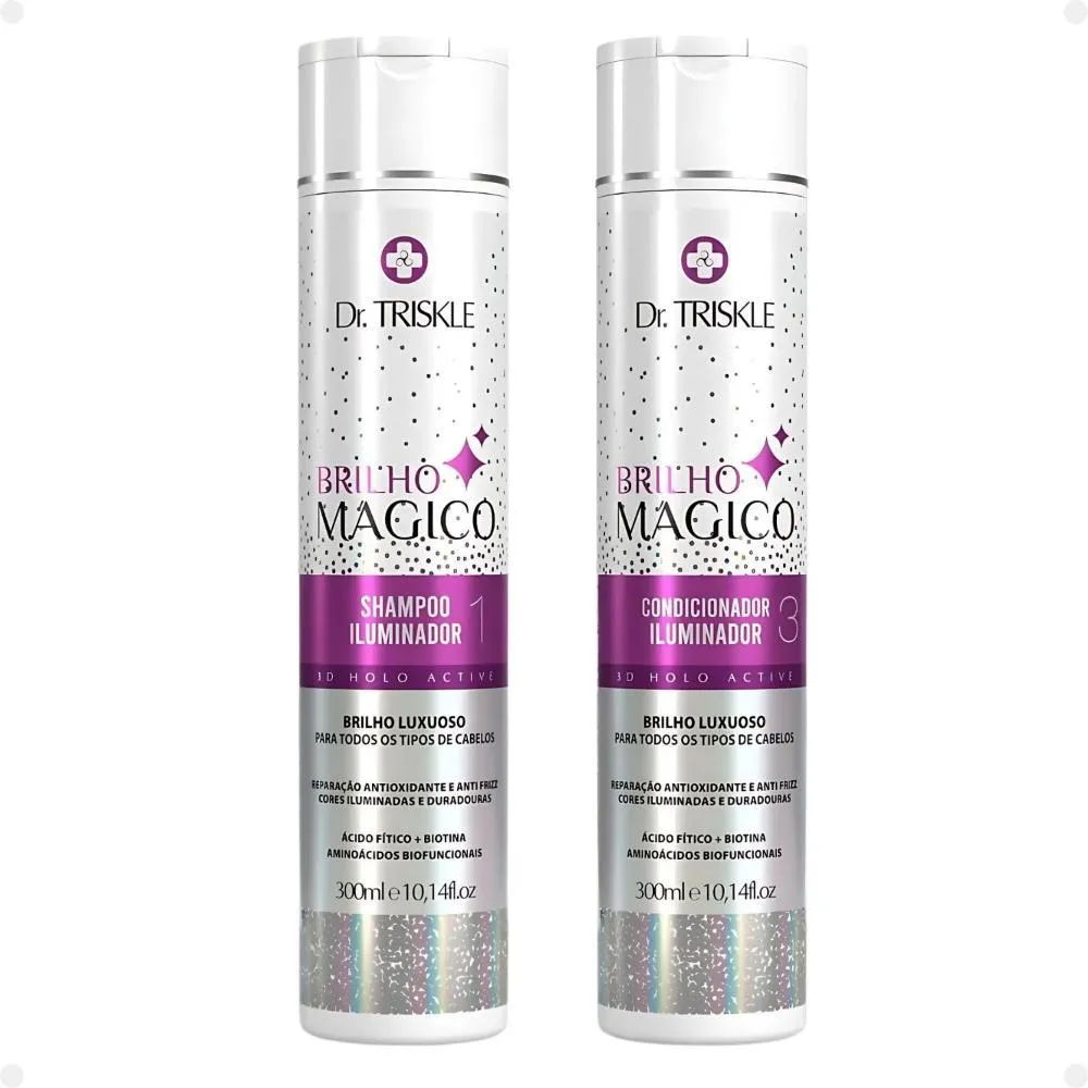 DR TRISKLE BRILHO MáGICO: SHAMPOO E CONDICIONADOR 300ML