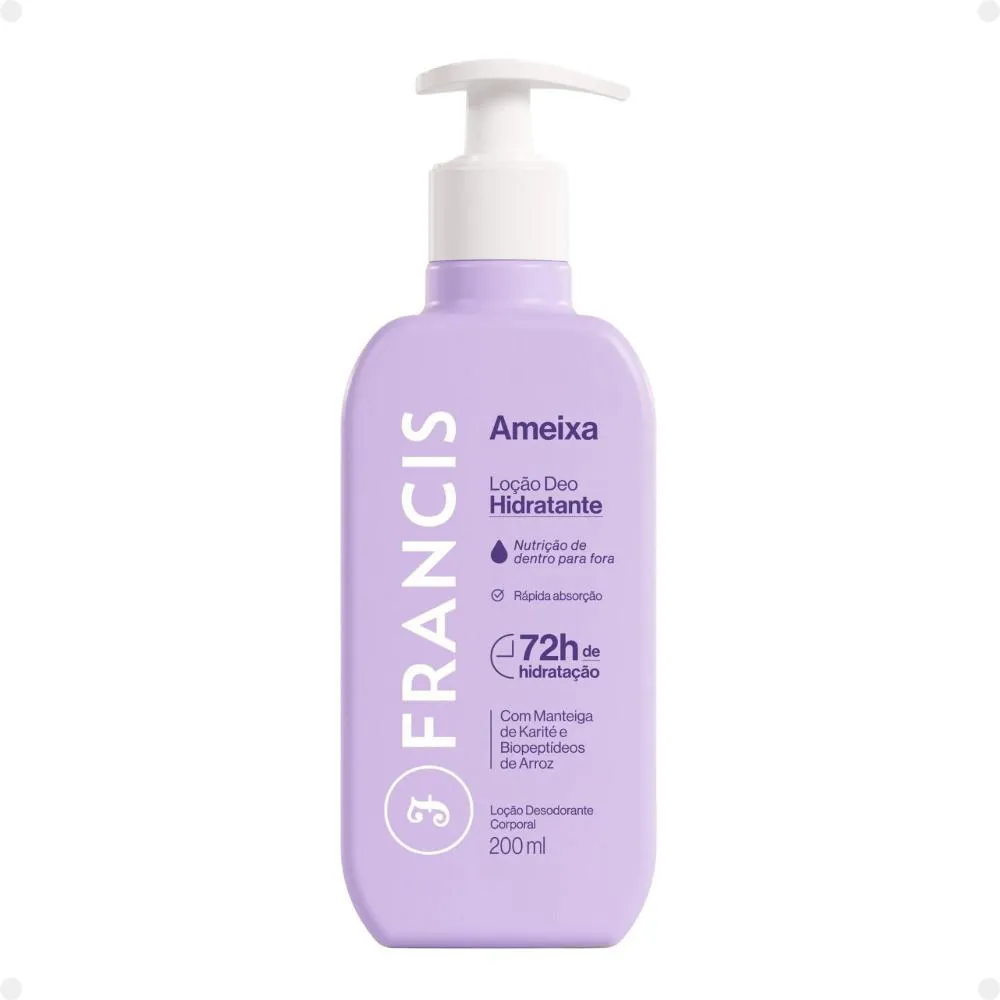 LOçãO DEO HIDRATANTE FRANCIS AMEIXA 200ML