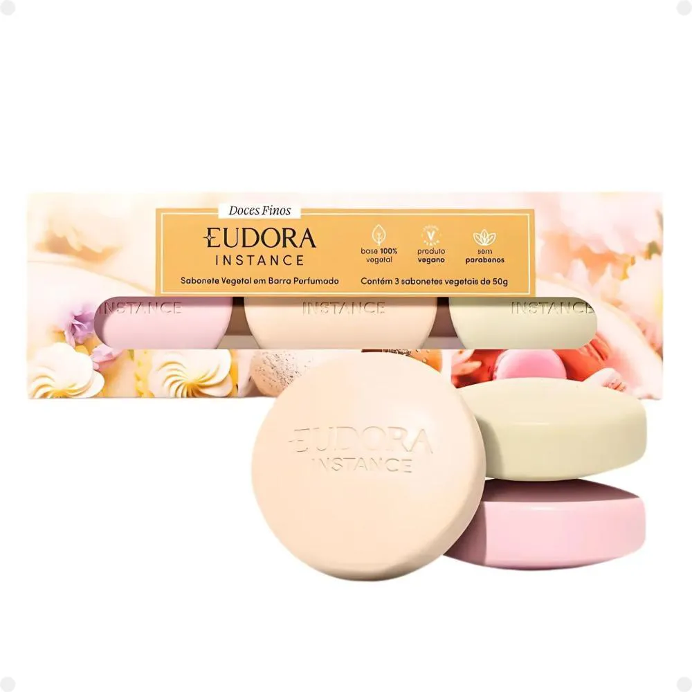 KIT EUDORA INSTANCE: 3 SABONETES VEGETAIS 50G