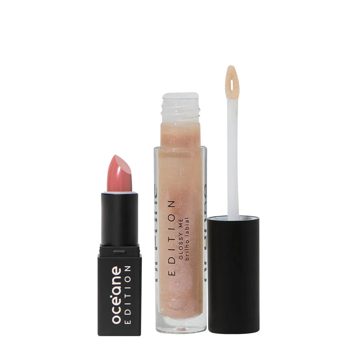 KIT OCéANE EDITION MINI LIPSTICK SIENNA NUDE E GLOSSY ME GLAZED (2 PRODUTOS)