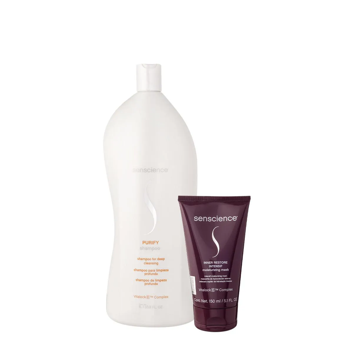 KIT SENSCIENCE PURIFY SHAMPOO E INNER RESTORE INTENSIF MáSCARA (2 PRODUTOS)