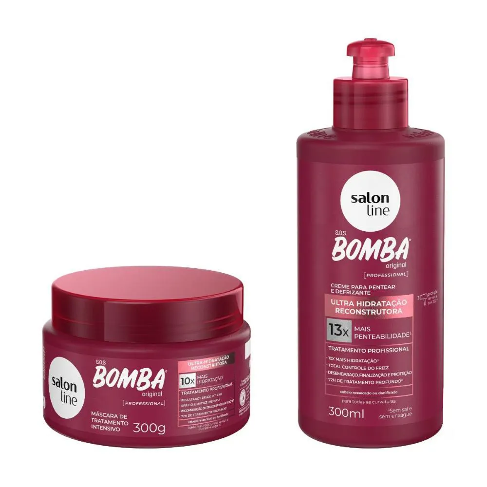 KIT FINALIZAçãO SOS BOMBA ULTRA-HIDRATAçãO RECONSTRUTORA