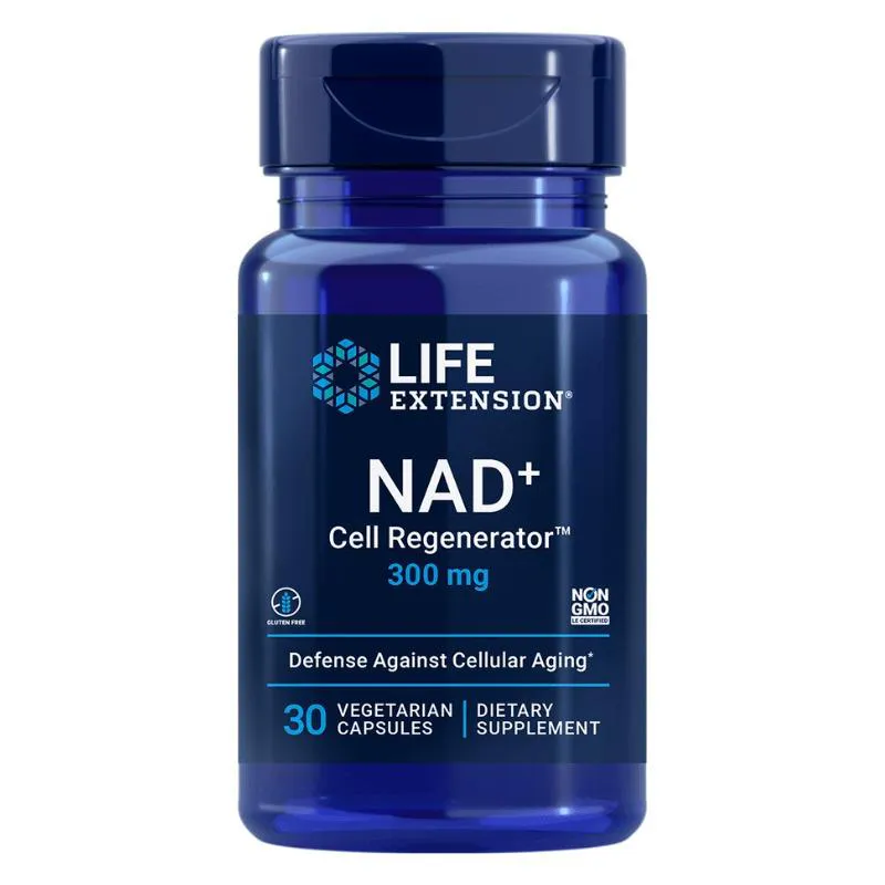 NAD + CELL REGENERATOR 300MG 30 CáPSULAS - LIFE EXTENSION SEM Sabor