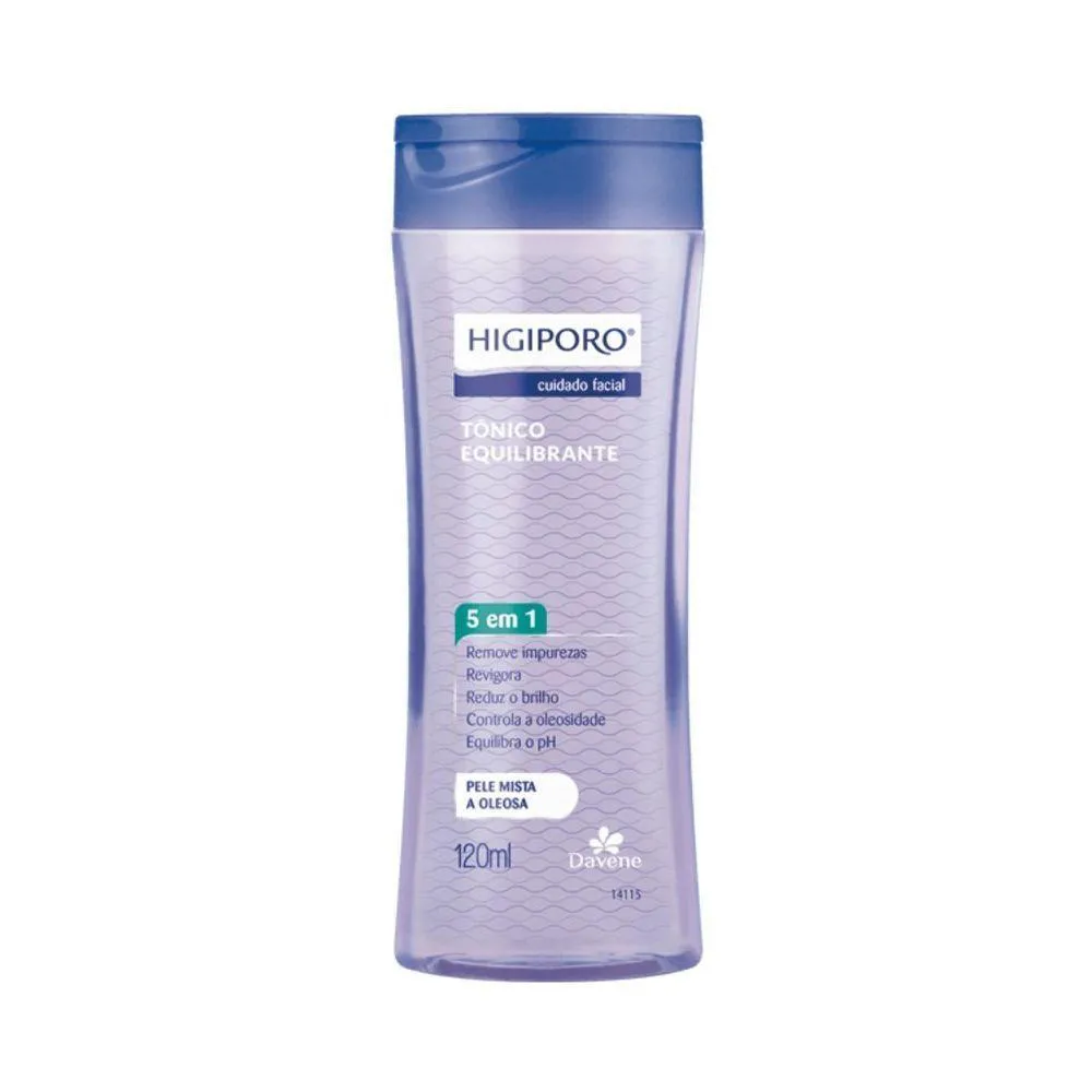 TôNICO HIGIPORO CUIDADO FACIAL 120ML - DAVENE TôNICO EQUILIBRANTE