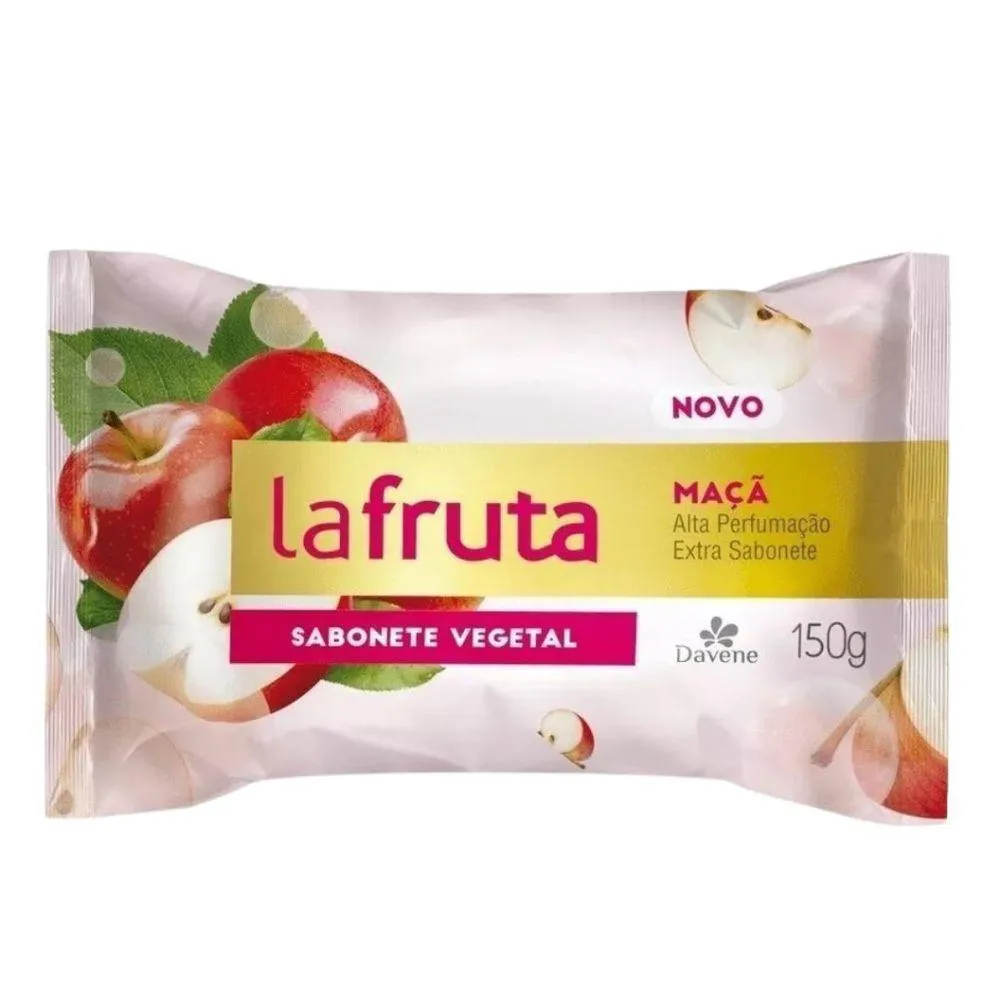 SABONETE BARRA VEGETAL - DAVENE - 150G - LA FRUTA OU LA FLORE MAçA