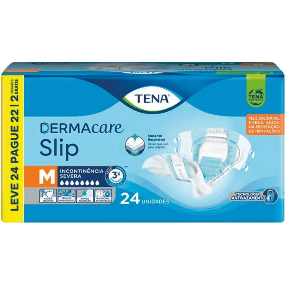 FRALDA TENA DERMACARE SLIP ADULTO L24 P22 - M