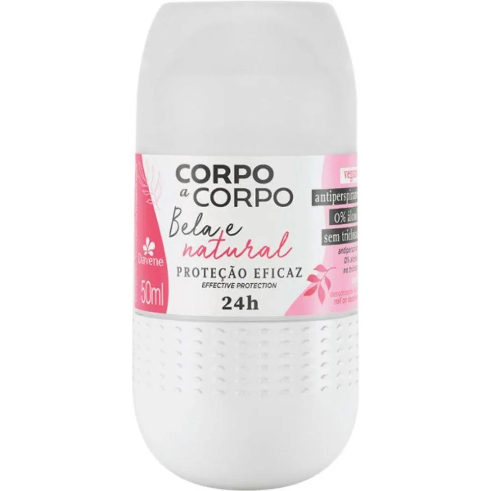 DESODORANTE CORPO à CORPO L ROLL ON 50ML PROTEçãO 24 HORAS - DAVENE BELA E NATURAL