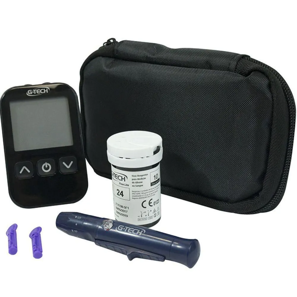 KIT MEDIDOR DE GLICOSE FREE LITE G-TECH