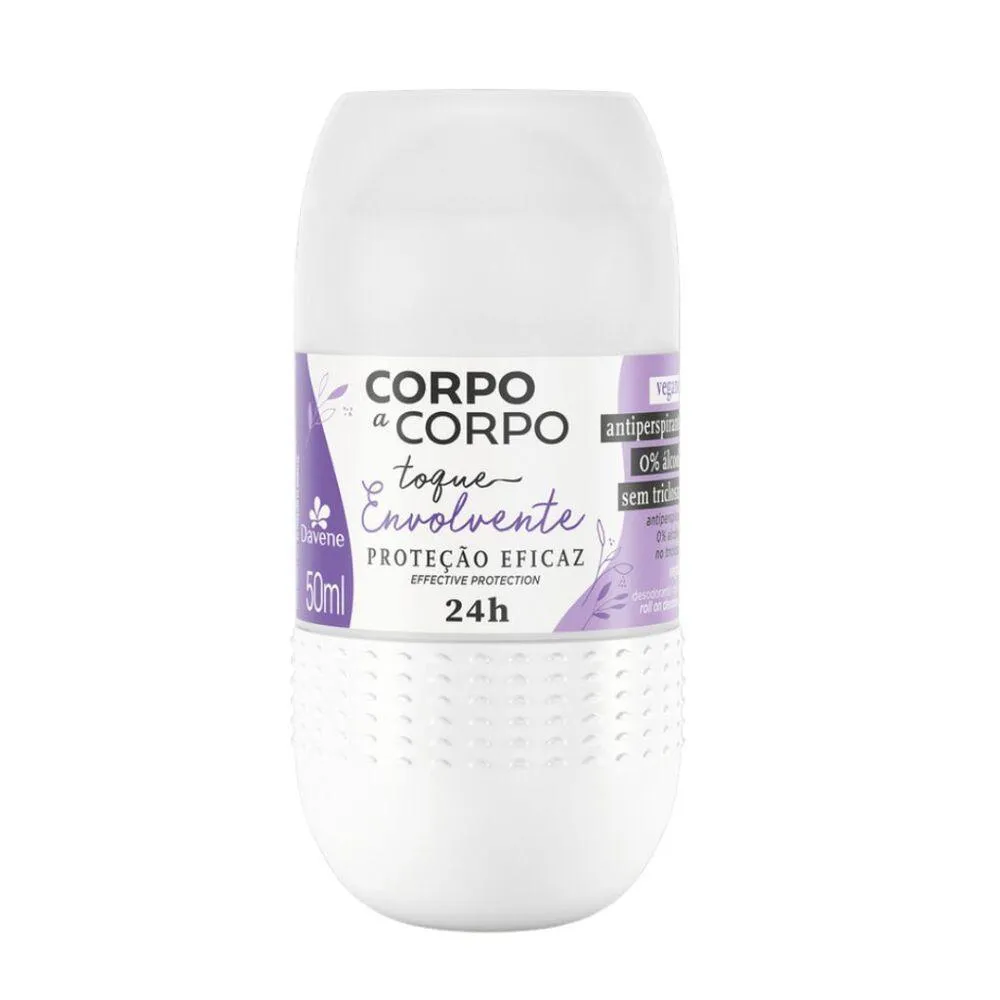 DESODORANTE CORPO à CORPO L ROLL ON 50ML PROTEçãO 24 HORAS - DAVENE TOQUE ENVOLVENTE