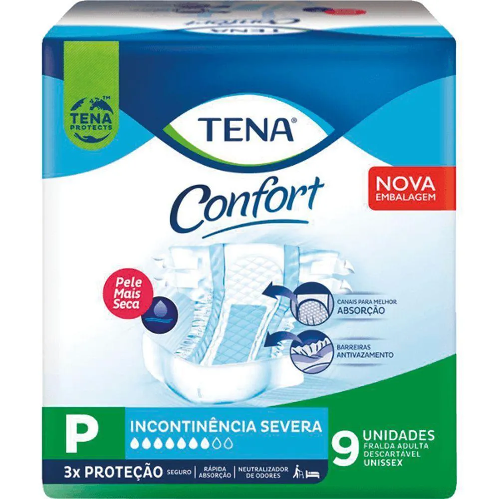 FRALDA TENA CONFORT ADULTO 9 UND - P