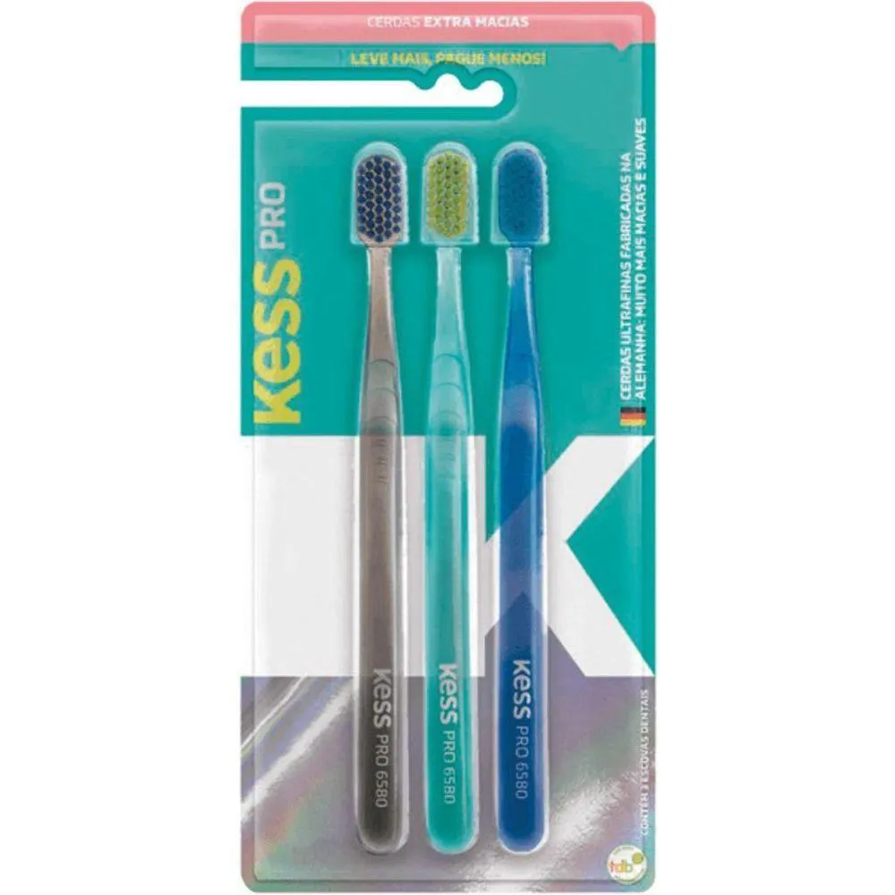 KIT ESCOVA DENTAL KESS PRO 3UND EXTRA MACIA