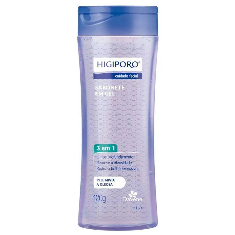 SABONETE EM GEL PELE OLEOSA E SECA HIGIPORO 120G - DAVENE PELE MISTA A OLEOSA