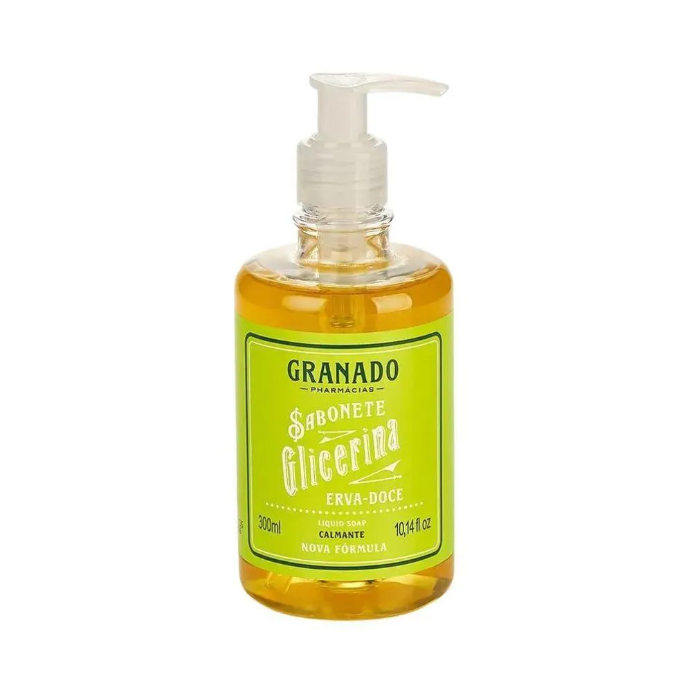 SABONETE LIQUIDO GLICERINA 300ML ERVA DOCE - GRANADO