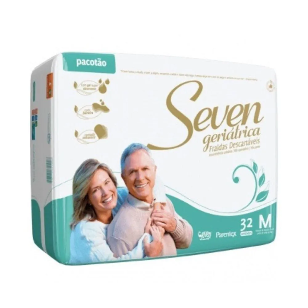 FRALDA SEVEN MASTER PACOTãO M - 32 UND