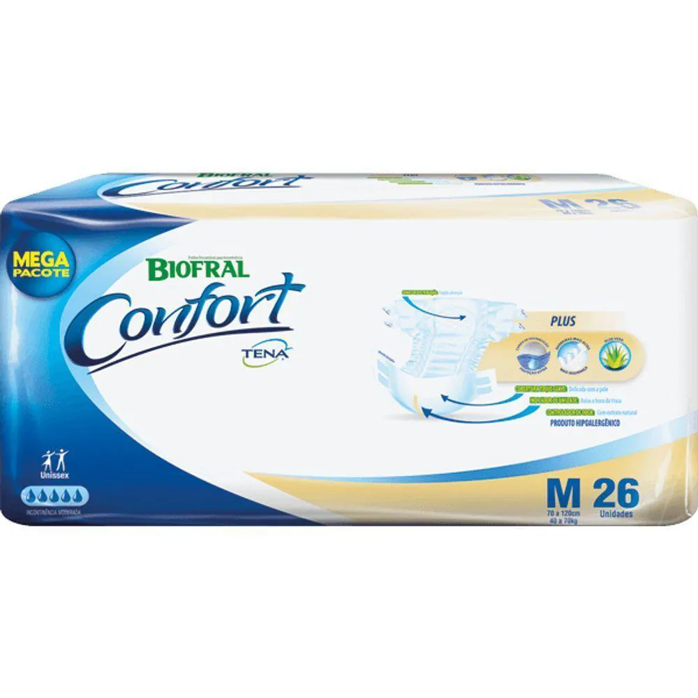 FRALDA TENA CONFORT MEGA 26 UND - M