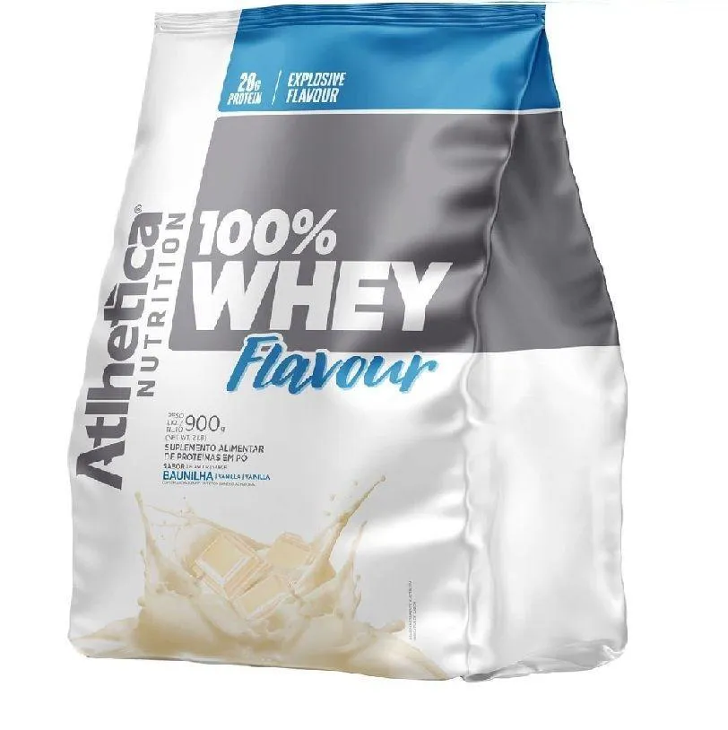 100% WHEY FLAVOUR REFIL (900G) - SABOR: BAUNILHA