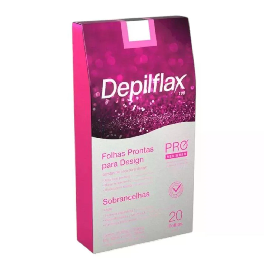 DEPILFLAX - FOLHAS PRONTAS DESIGN DE SOBRANCELHA ROSA