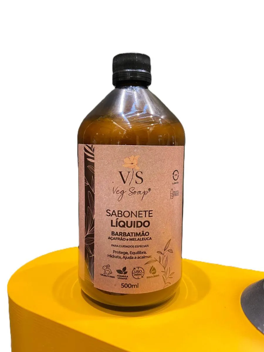 SABONETE LíQUIDO BARBATIMãO, AçAFRãO E MELALEUCA 500ML
