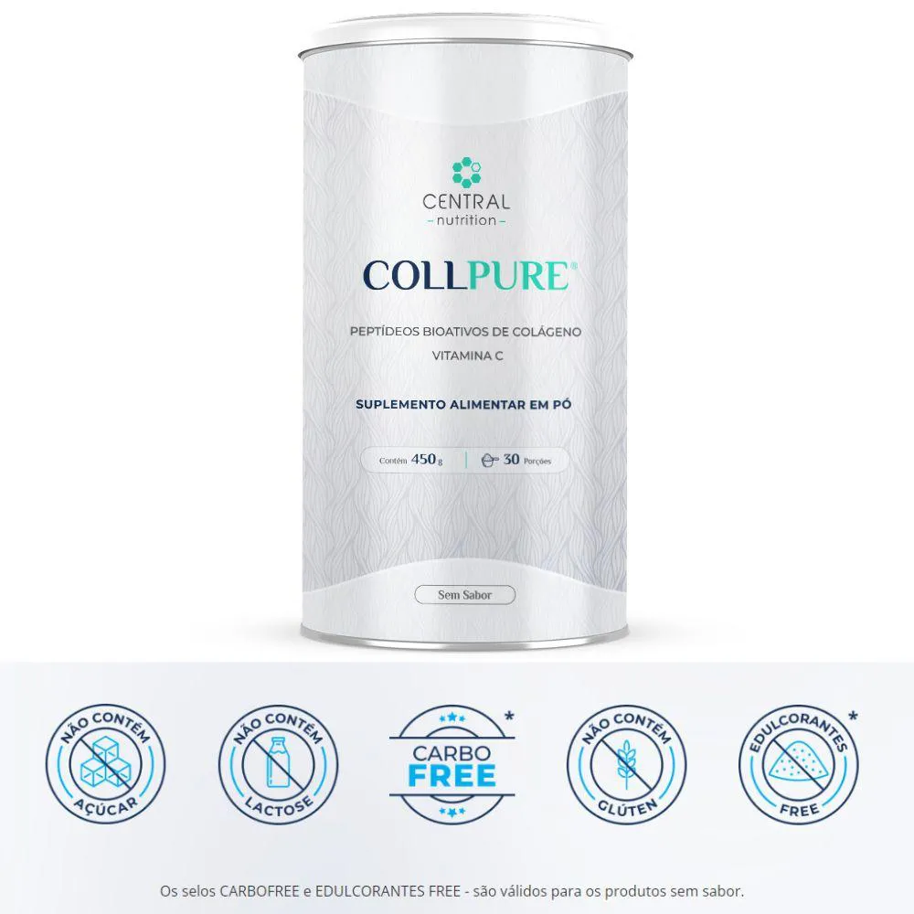COLLPURE COLAGENO 450G SEM SABOR CENTRAL NUTRITION