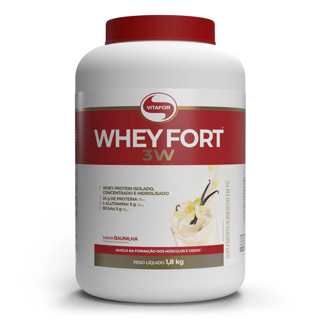 WHEY FORT 1,8KG BAUNILHA VITAFOR