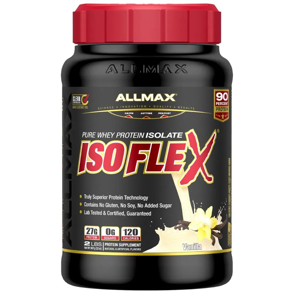 ISOFLEX WHEY PROTEIN ISOLADO 900G BAUNILHA ALLMAX NUTRITION
