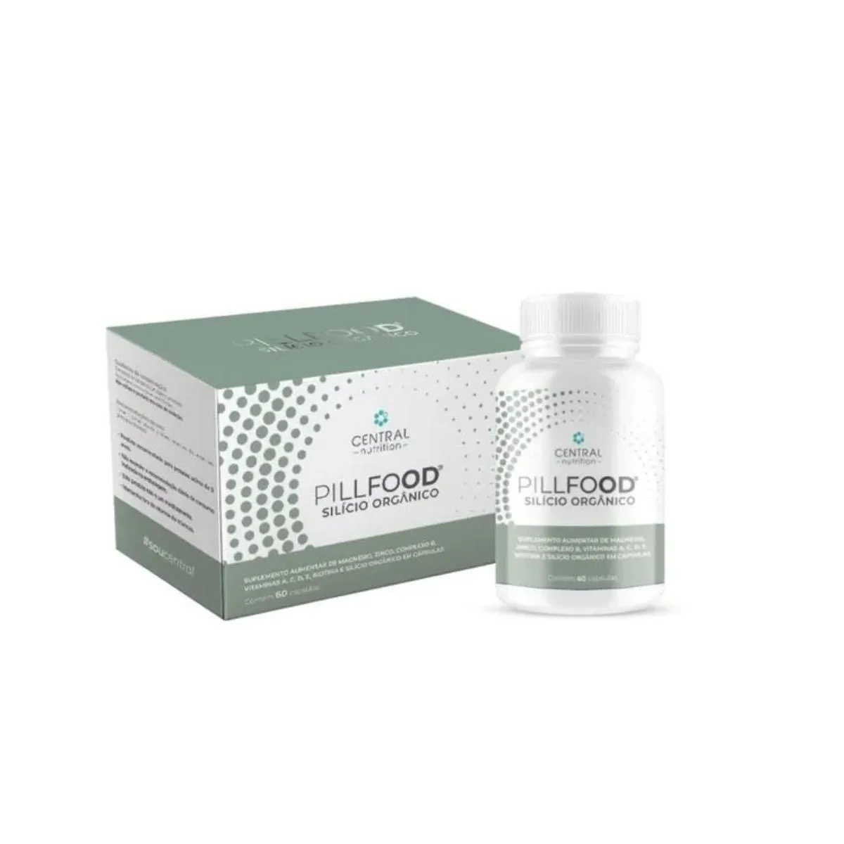 PILLFOOD SILíCIO ORGANICO CENTRAL NUTRITION 60 CáPS SABOR NEUTRO