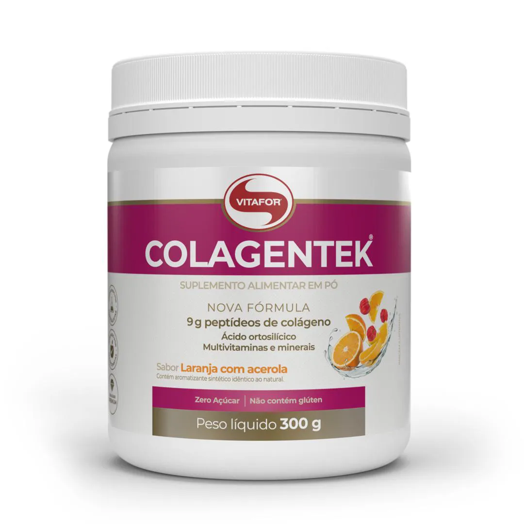 COLAGENTEK COLáGENO 300G LARANJA COM ACEROLA VITAFO
