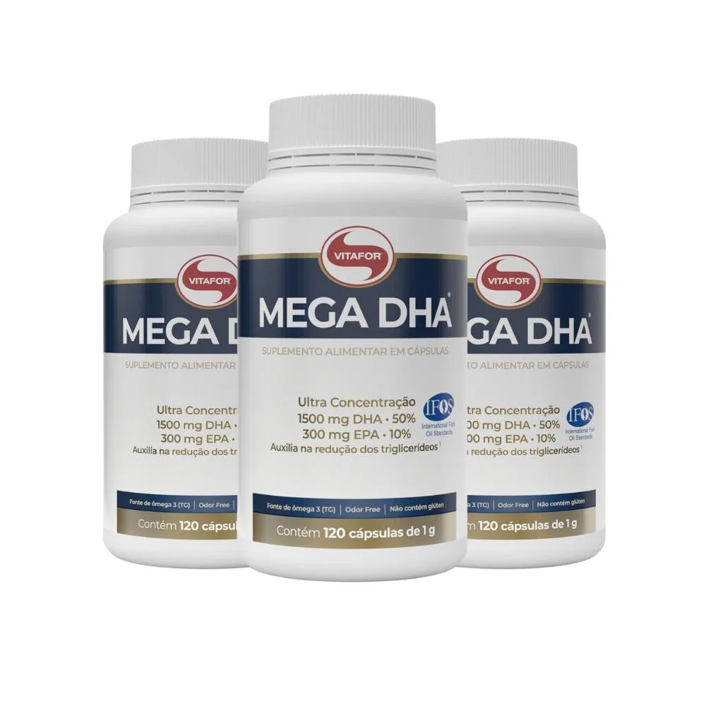 KIT 3X MEGA DHA 120 CAPS. VITAFOR