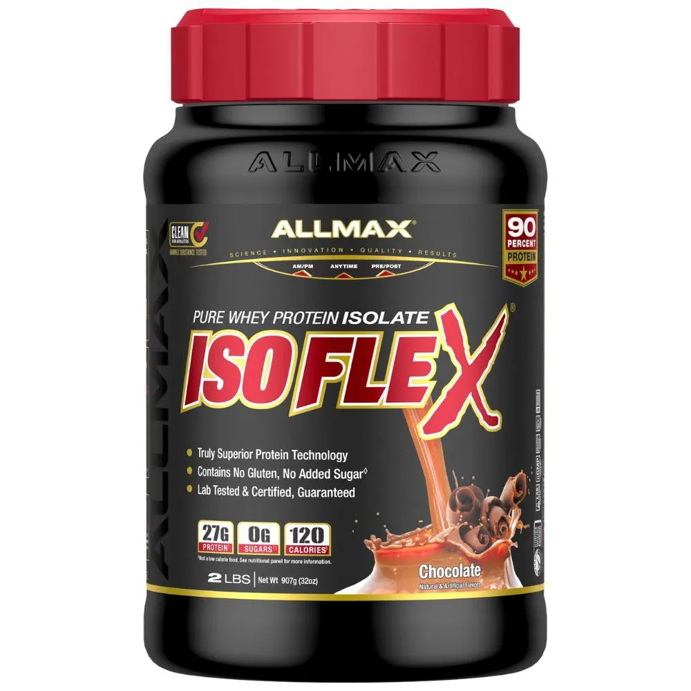 ISOFLEX WHEY PROTEIN ISOLADO 900G CHOCOLATE ALLMAX NUTRITION