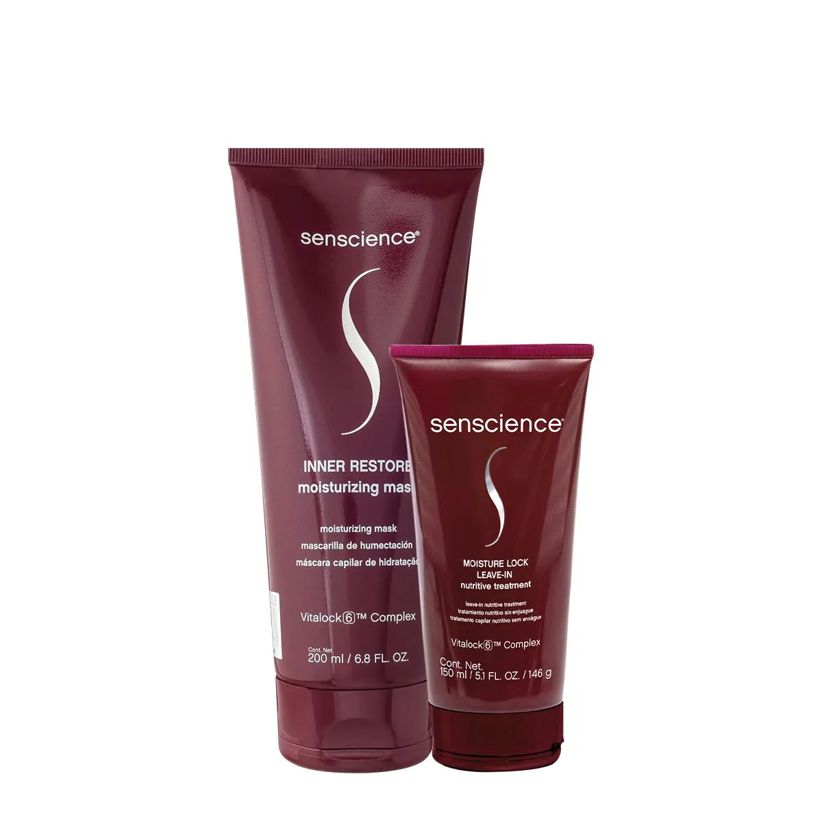 KIT SENSCIENCE INNER RESTORE MáSCARA MOISTURE LEAVE-IN (2 PRODUTOS)