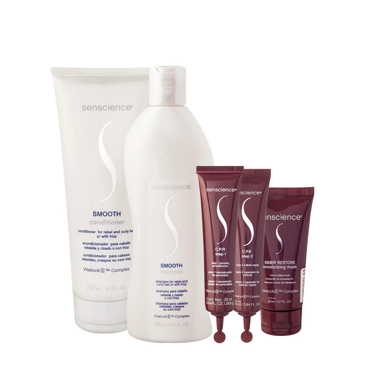 KIT SENSCIENCE SMOOTH INNER CPR HOME CARE AMPOLA 2X25 (5 PRODUTOS)