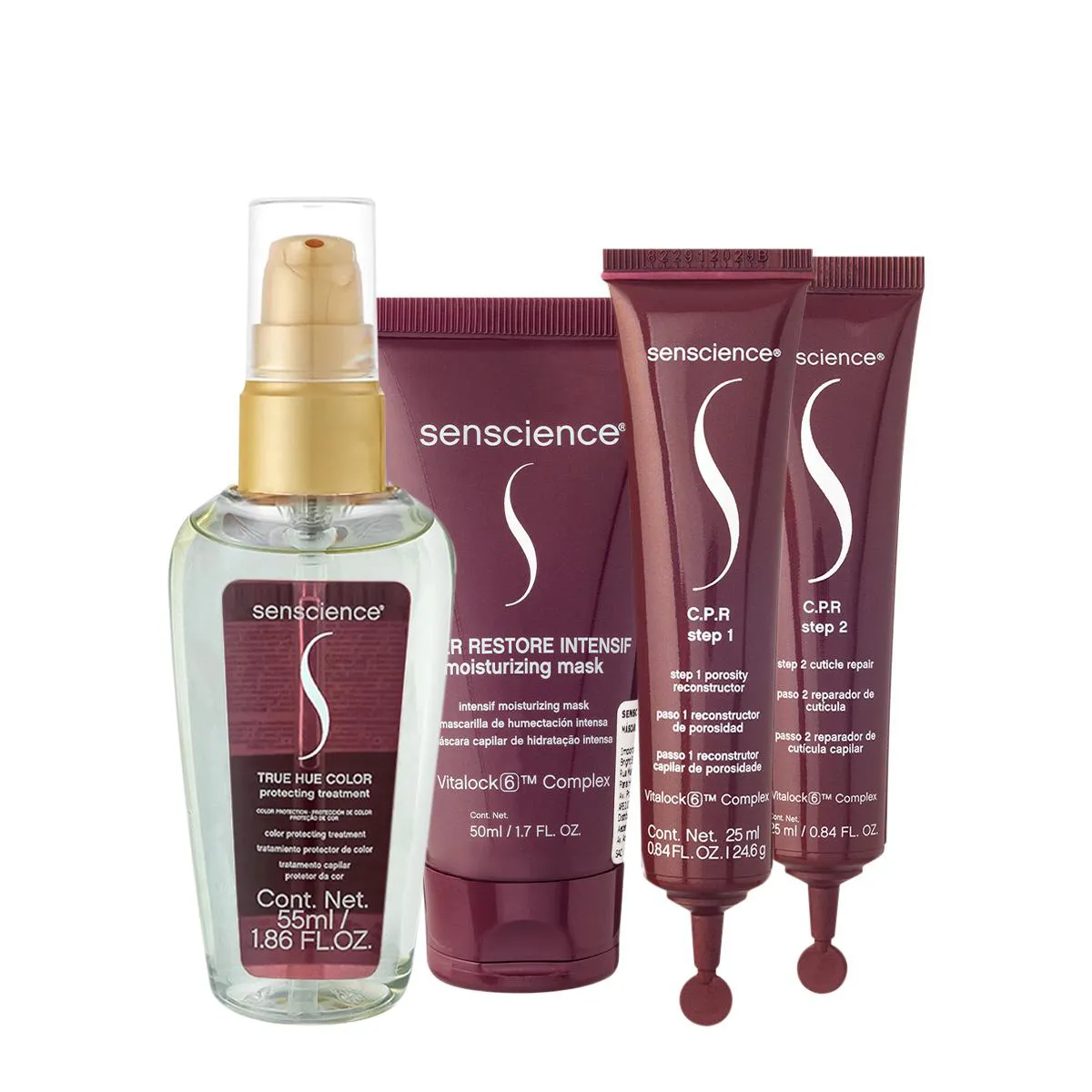 KIT SENSCIENCE INNER RESTORE INTENSIF MáSCARA TRUE HUE ÓLEO C.P.R AMPOLA (3 PRODUTOS)