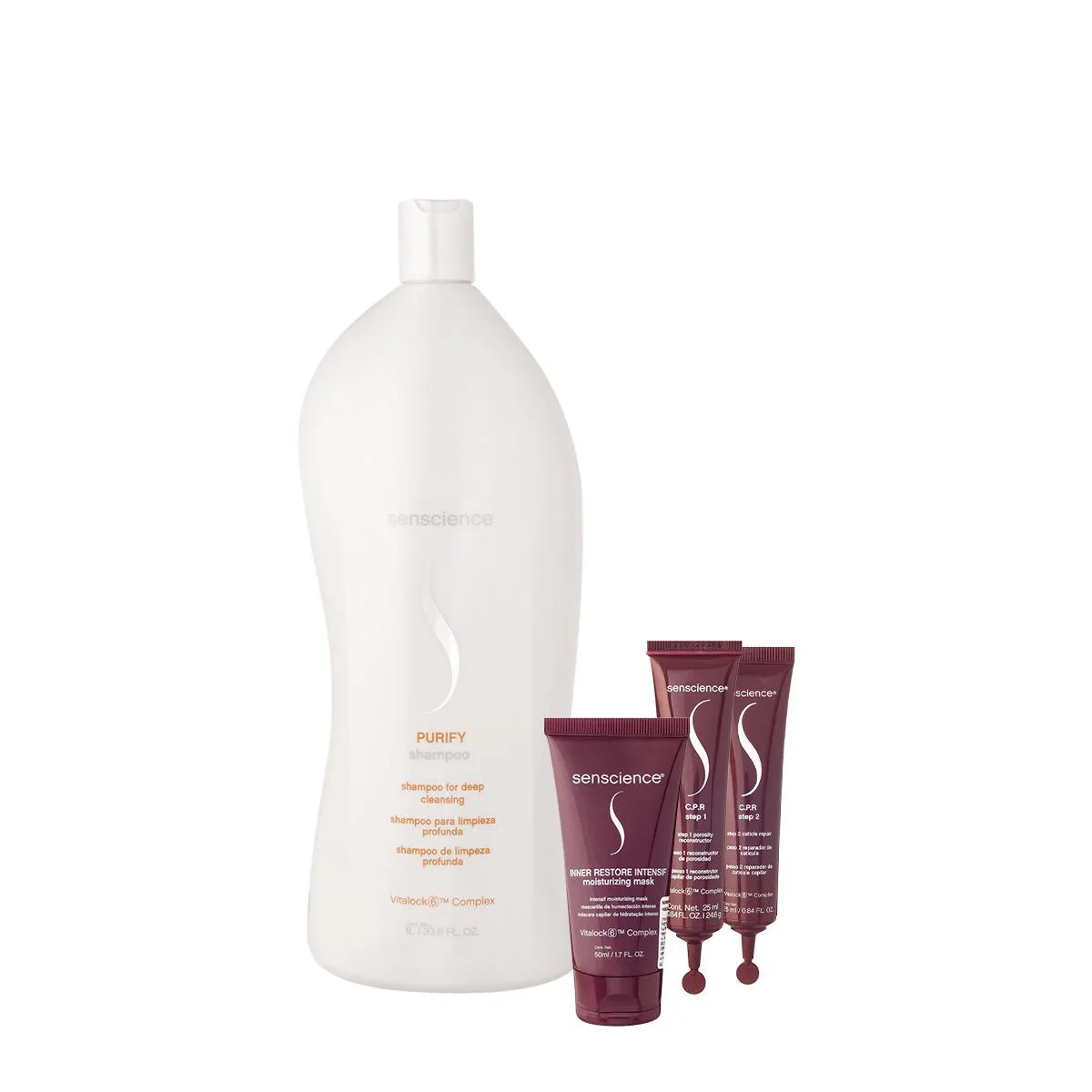 KIT SENSCIENCE PURIFY SHAMPOO INTENSIF MáSCARA E C.P.R. (3 PRODUTOS)