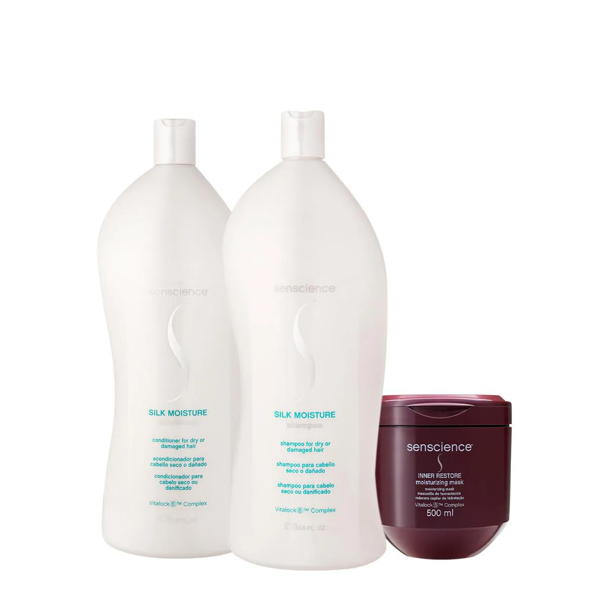 KIT SENSCIENCE SILK MOISTURE INNER SALON TOTAL (3 PRODUTOS)