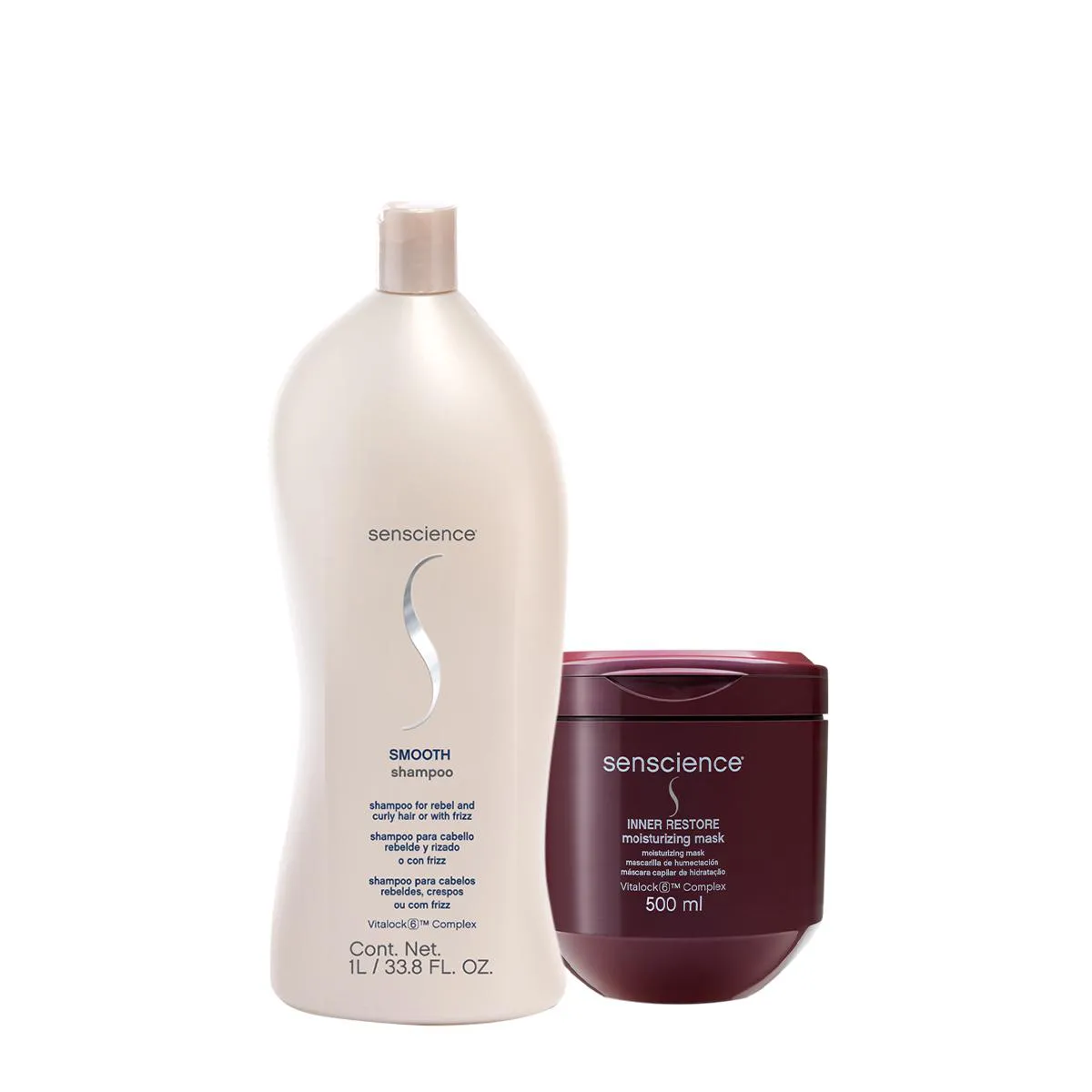 KIT SENSCIENCE SMOOTH INNER SHAMPOO MáSCARA (2 PRODUTOS)